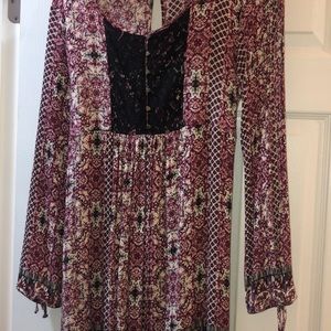 patterned mini dress